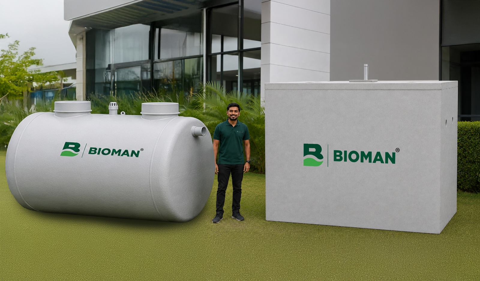 Bioman 10,000 L bioseptic tank