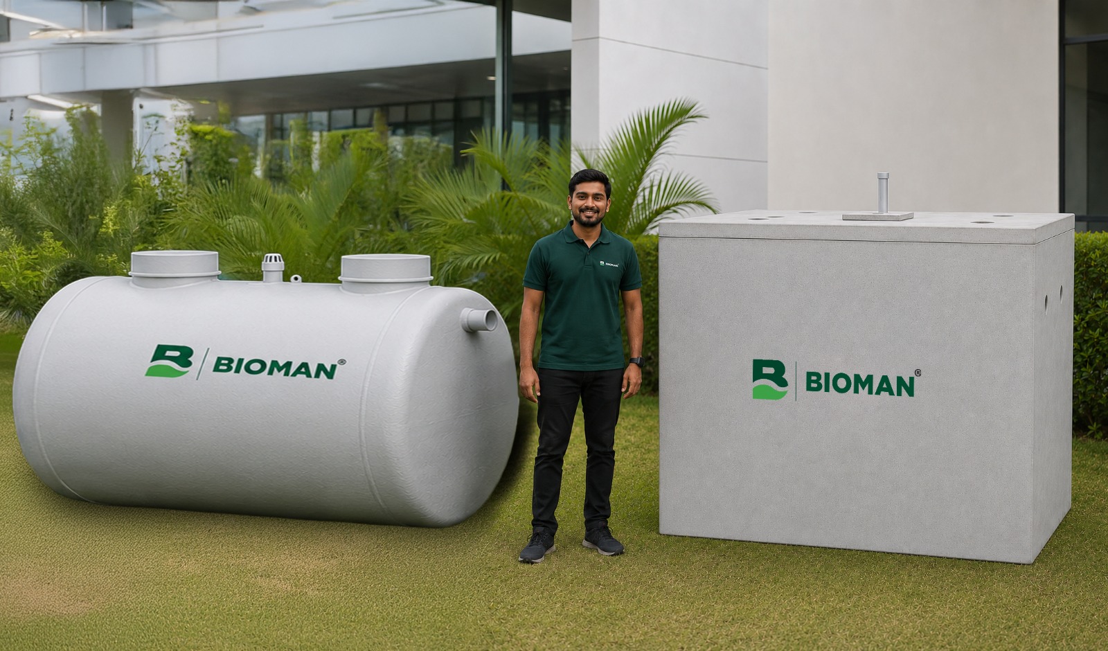 Bioman 2,000 L bioseptic tank
